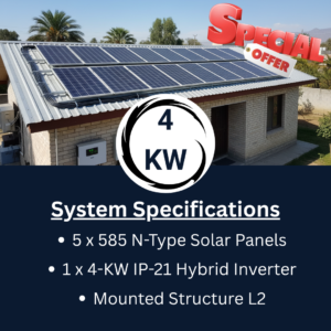 4 kw ip 21 hybrid solar package