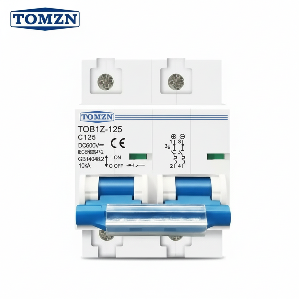 2p 1000v dc mcb 80a 100a 125a circuit breaker for pv system c curve battery main switch